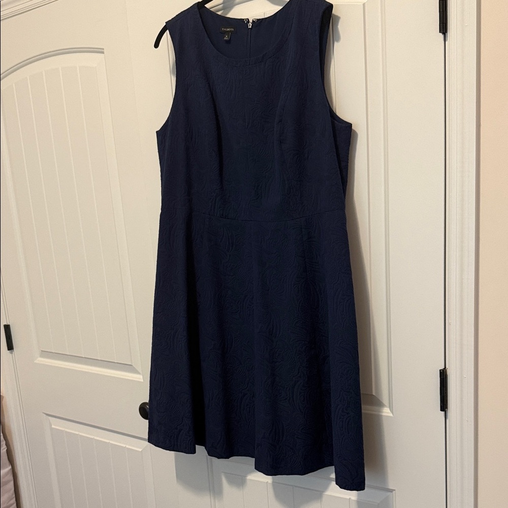 Talbots Deep Blue Sleeveless Midi Dress